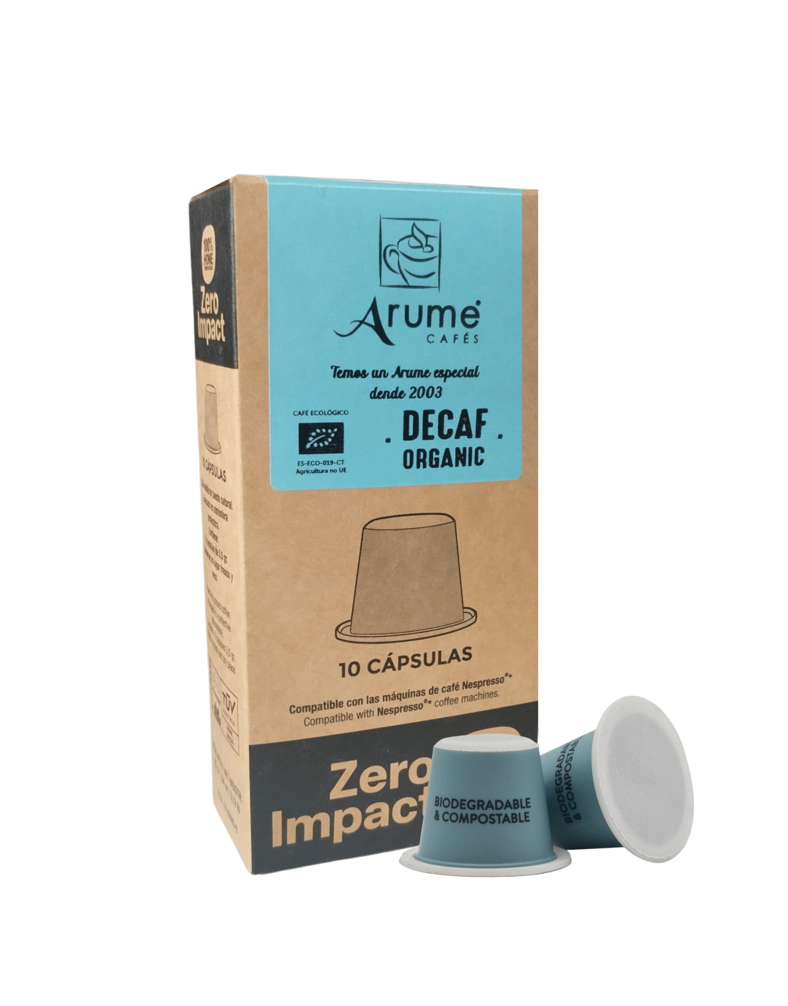 Cápsulas Arume Decaf Organic