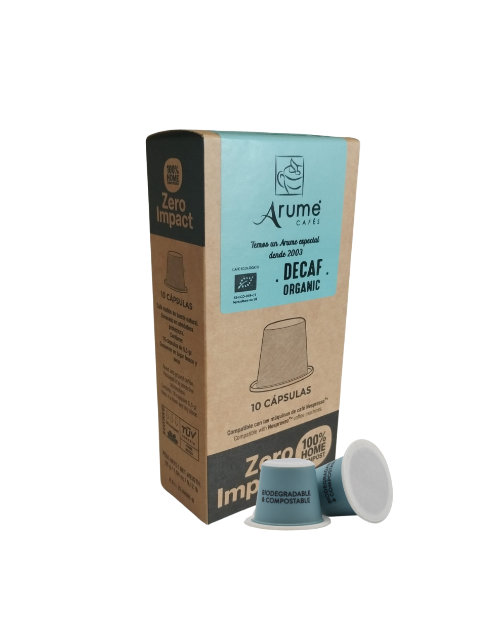 Cápsulas Arume Decaf Organic
