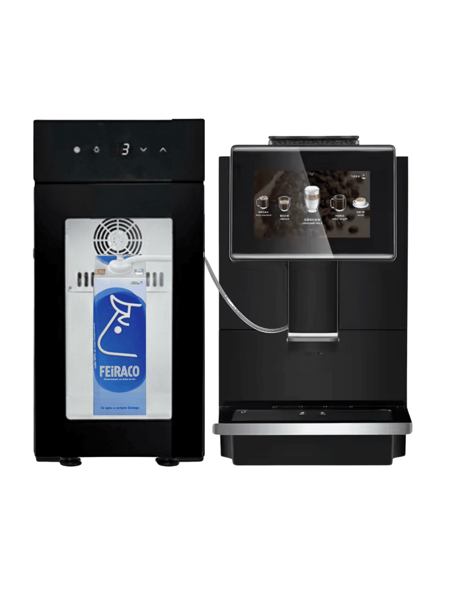 Cafetera automática para empresas Dr. Coffee Touch con Milk Cooler para oficinas